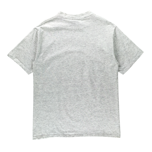 San Francisco 49ers Felt Patch Single Stitch Light Heather Grey NFL T-Shirt USA Made (L)