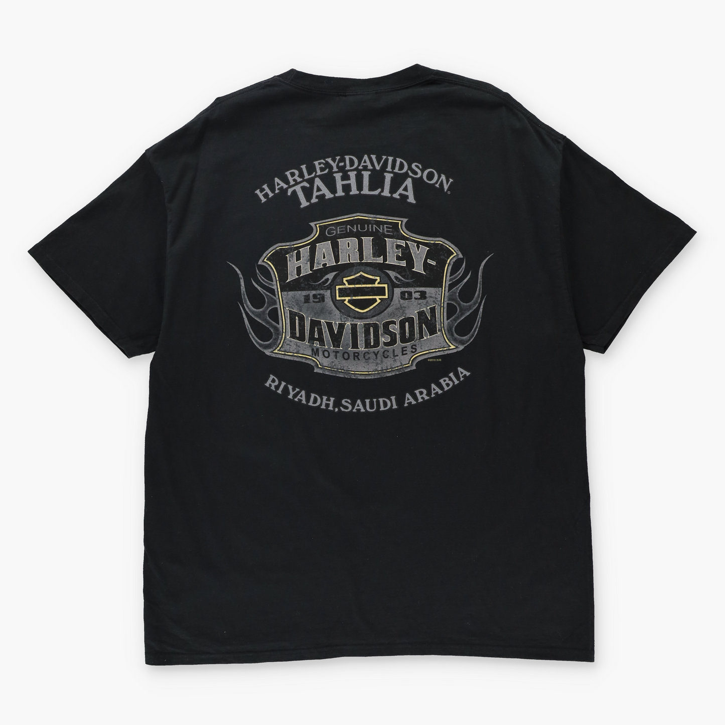 HARLEY DAVIDSON "No Rules Just Ride" Riyadh Saudi Arabia Double Sided Black T-Shirt (XL)