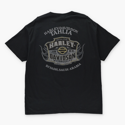 HARLEY DAVIDSON "No Rules Just Ride" Riyadh Saudi Arabia Double Sided Black T-Shirt (XL)