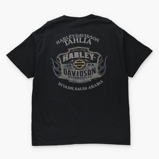 HARLEY DAVIDSON "No Rules Just Ride" Riyadh Saudi Arabia Double Sided Black T-Shirt (XL)
