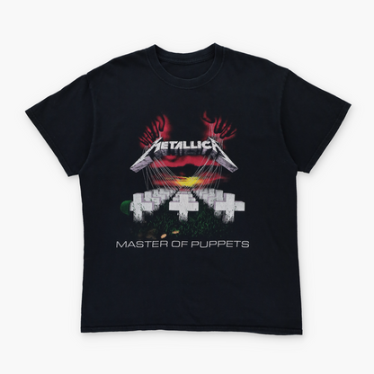 Metallica "Master Of Puppets" Graveyard Album Art Black Band T-Shirt (M-L)