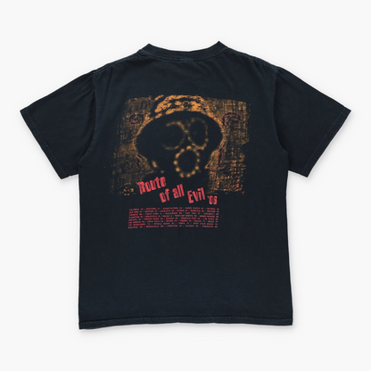 Motley Crue 'Route Of All Evil' Tour ANVIL Double Sided Black Band Tee (M)