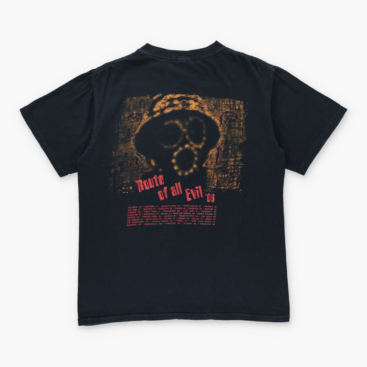 Motley Crue 'Route Of All Evil' Tour ANVIL Double Sided Black Band Tee (M)