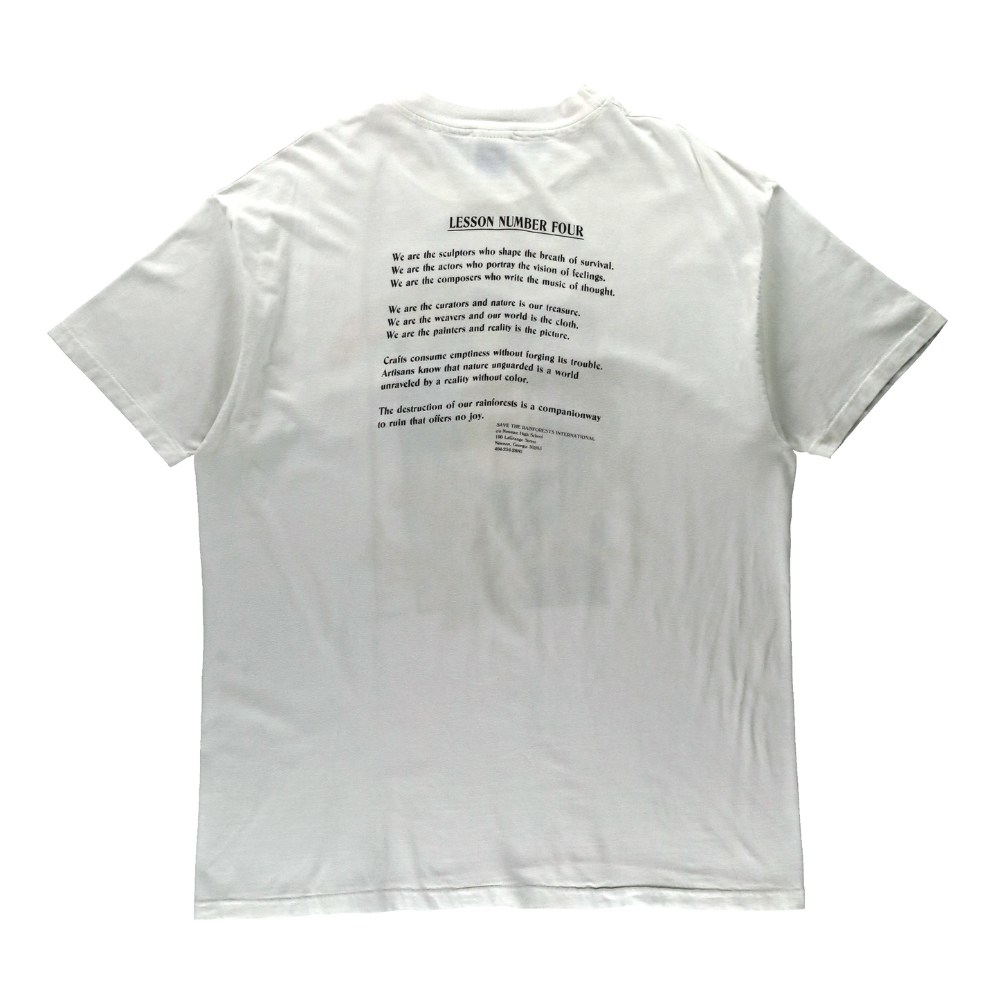 Tropical Toucan "Save The Rainforests" Vintage 1991 Single Stitch HANES Tee USA Made (XL)