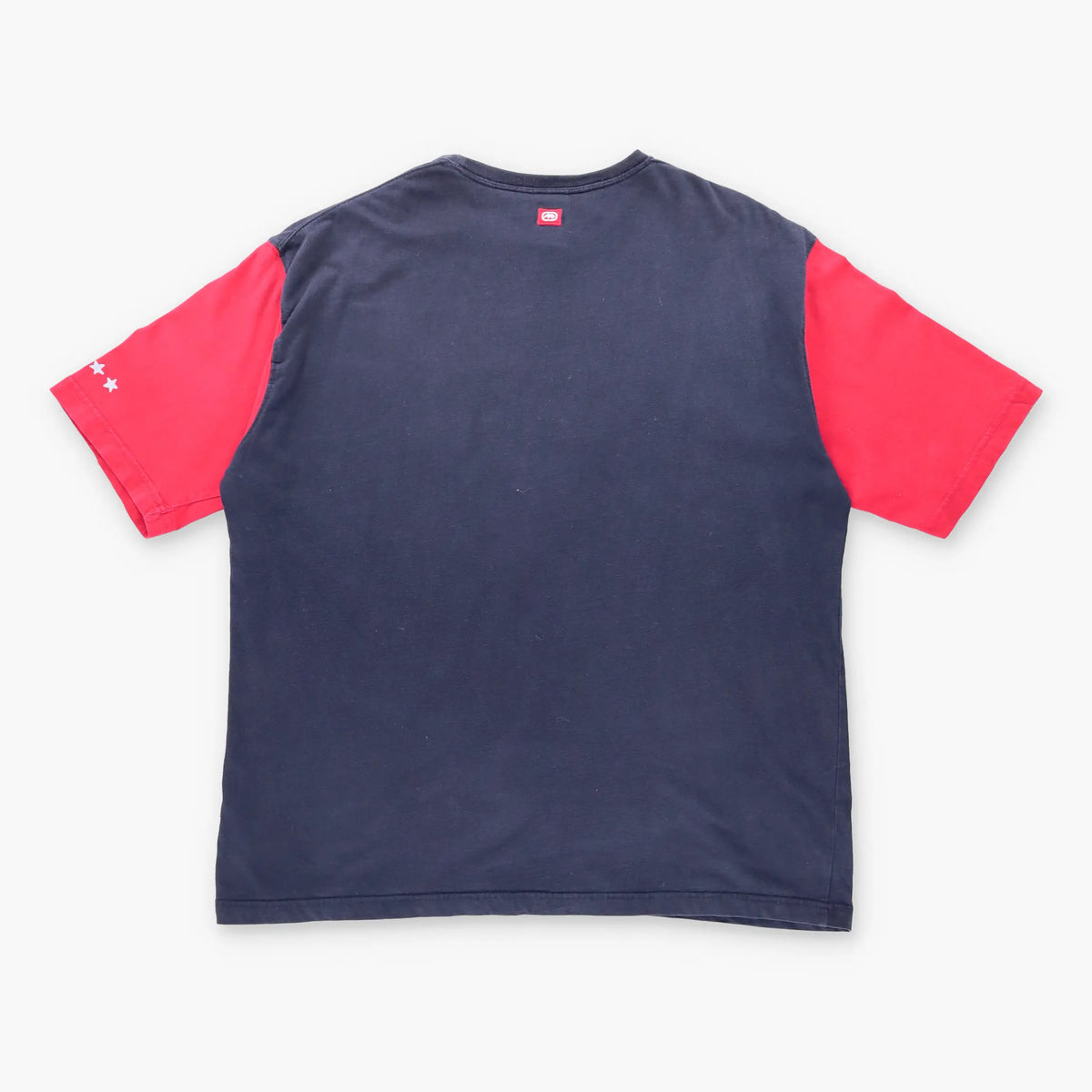 Vintage ECKO UNLTD Y2K Graphitti Navy & Red Colour Block T-Shirt (L-XL)