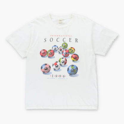 Vintage 1996 INTERNATIONAL SOCCER Games Washington D.C. White T-Shirt (XL)