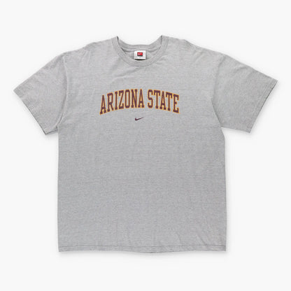 Vintage NIKE X ARIZONA STATE Centre Swoosh Logo Grey & Maroon T-Shirt (XL-XXL)