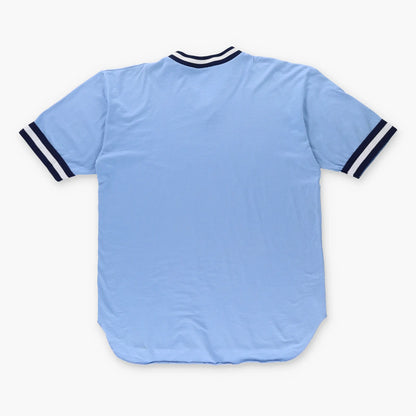Vintage TORONTO BLUE JAYS MLB V-Neck Blue & Black Baseball T-Shirt (XXL)