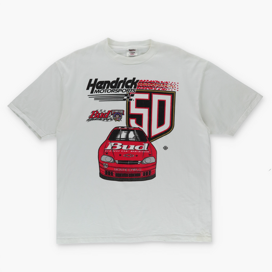 Vintage 90s Hendrick Motorsports NASCAR Single Stitch White Racing Tee (XL)