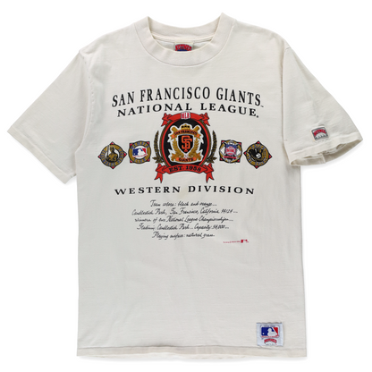 Vintage 1991 San Francisco Giants Embroidered Patch Single Stitch Tee USA Made (M-L)