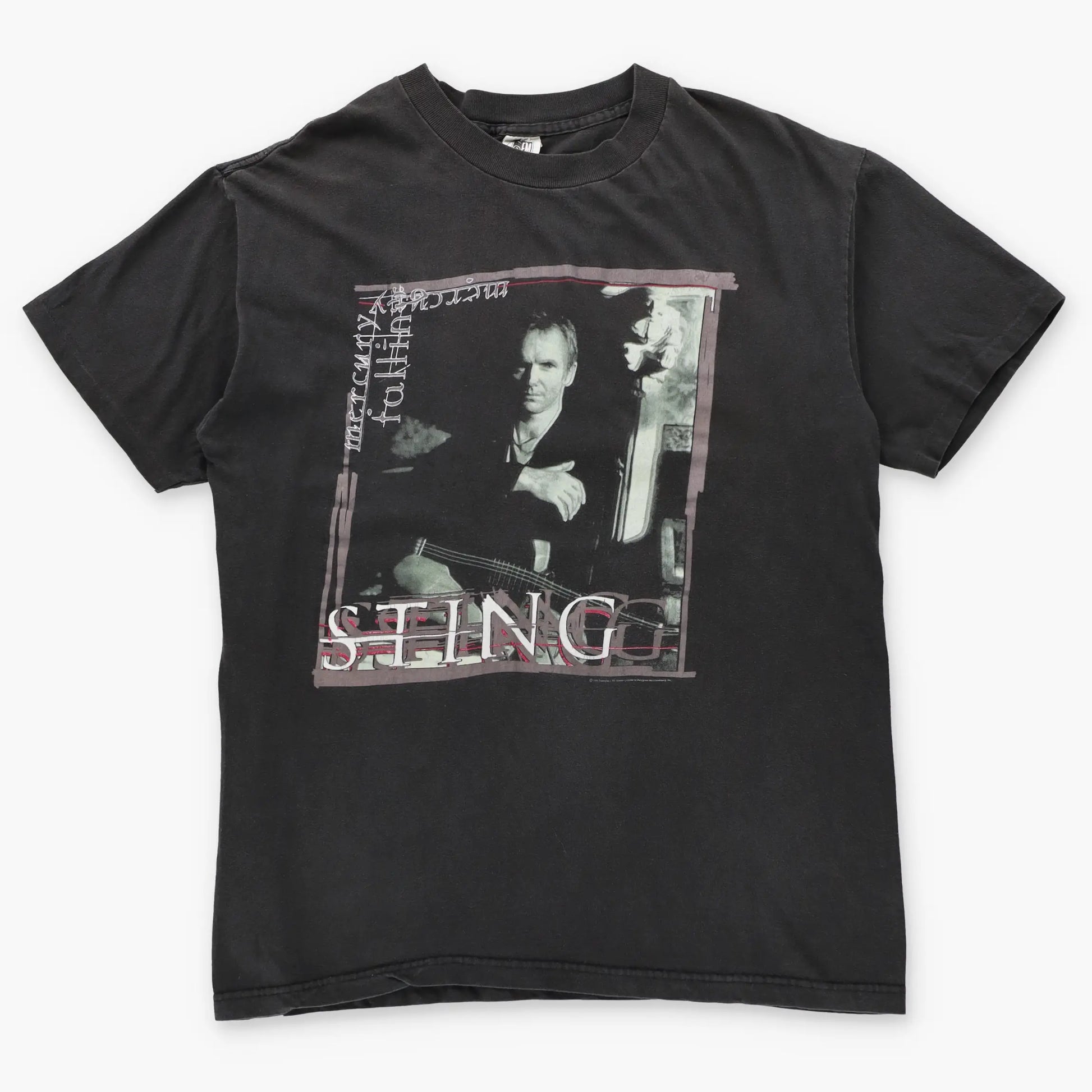 Vintage 1996 Sting 'Mercury Falling' Tour Black USA Made Double Sided Band Tee (L) - Vintage Sole Melbourne