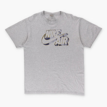 NIKE AIR Distressed Swoosh Logo Grey Tee (M) - Vintage Sole Melbourne