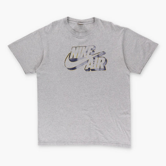 NIKE AIR Distressed Swoosh Logo Grey Tee (M) - Vintage Sole Melbourne