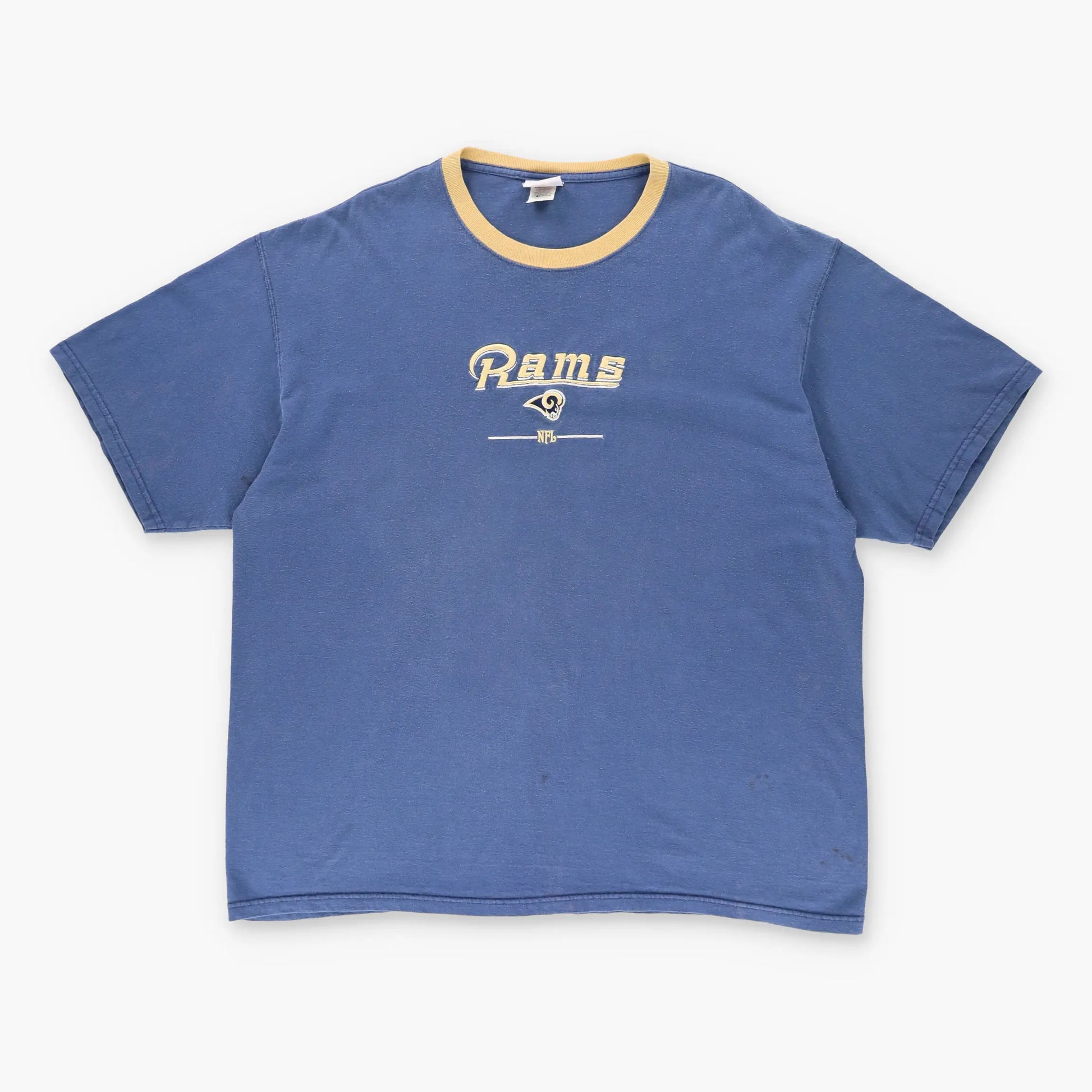 Vintage RAMS Los Angeles NFL Embroidered Ringer Football Tee (2XL) - Vintage Sole Melbourne
