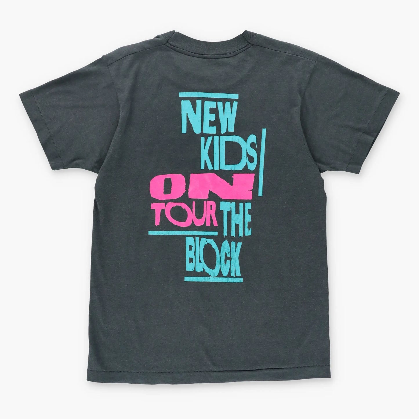 1989 NEW KIDS ON THE BLOCK Colourful Boy Band Single Stitch Tee (XS) - Vintage Sole Melbourne