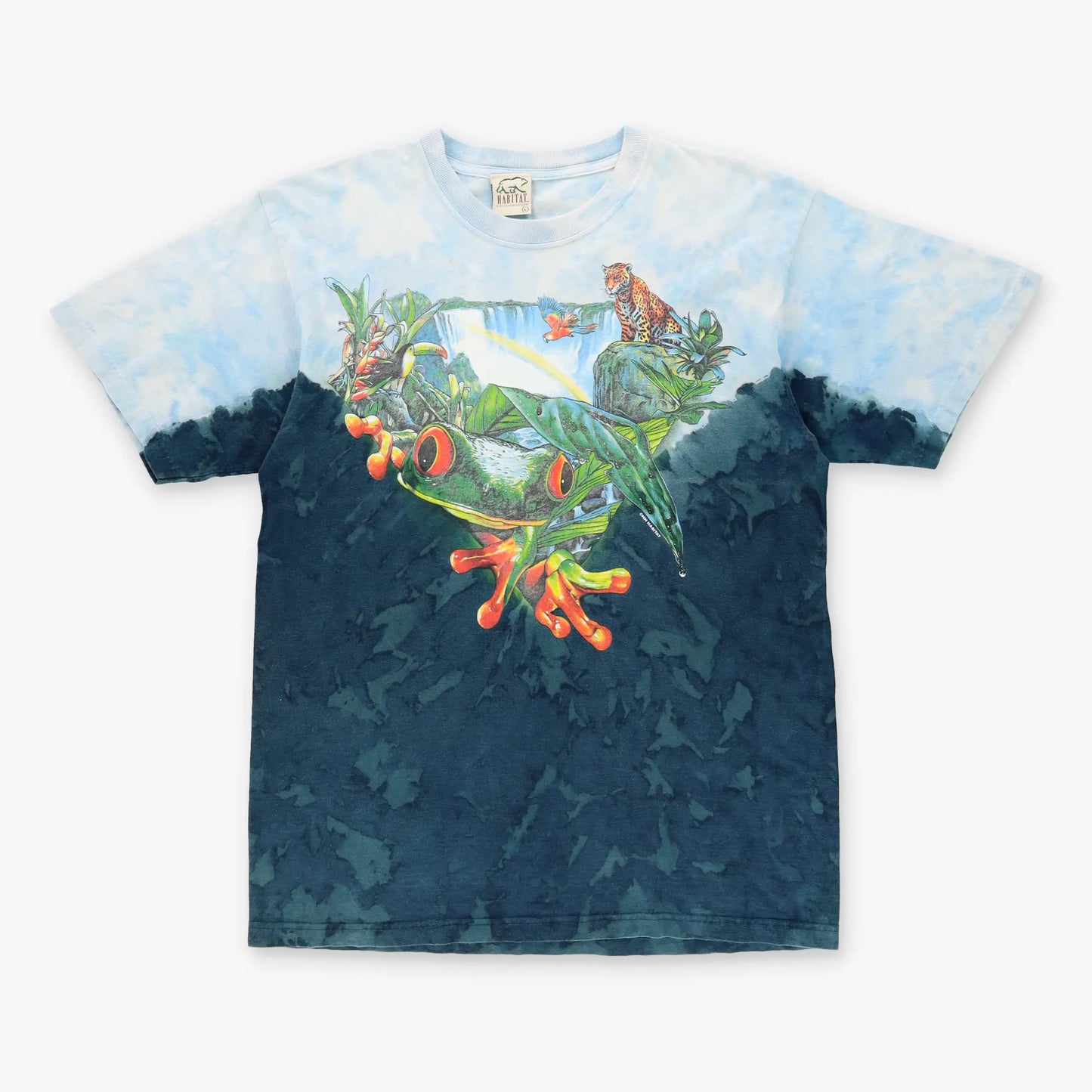 HABITAT Rainforest Frog & Animal Tie-Dye T-Shirt (XL) - Vintage Sole Melbourne