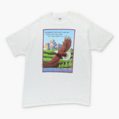 1994 Bald Eagle 'Let Your Spirit Fly' Single Stitch USA Made T-Shirt (2XL) - Vintage Sole Melbourne