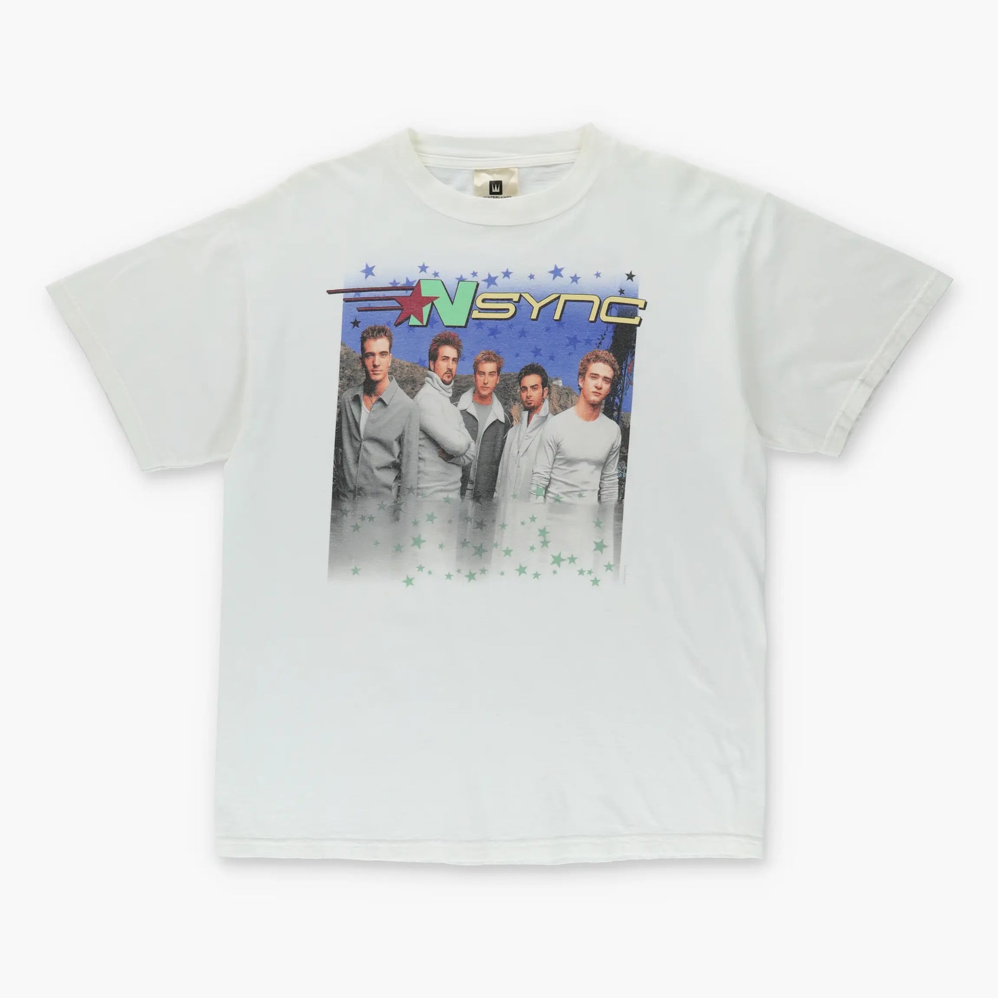 NSYNC Y2K Double Sided Boy Band Music Band White Tee (L) Vintage Sole Melbourne