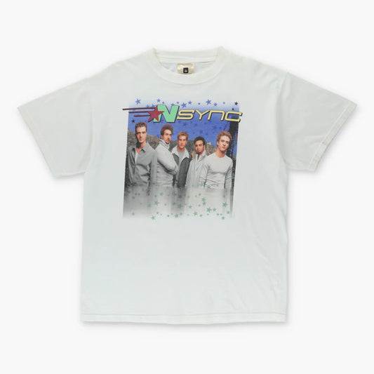 NSYNC Y2K Double Sided Boy Band Music Band White Tee (L) Vintage Sole Melbourne