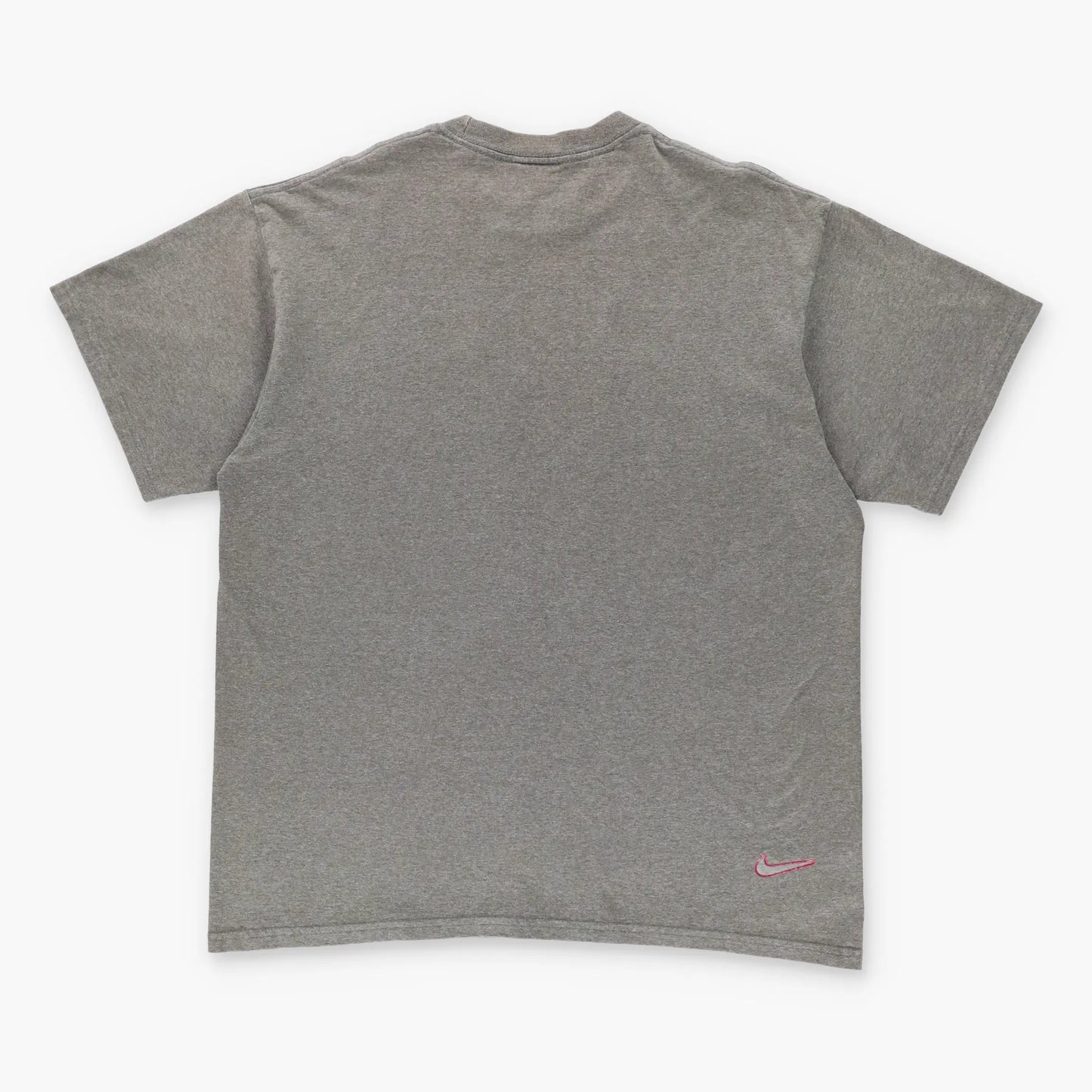 NIKE Graphic Swoosh Logo Grey & Red 50/50 USA Made Tee (L-XL) Vintage Sole Melbourne