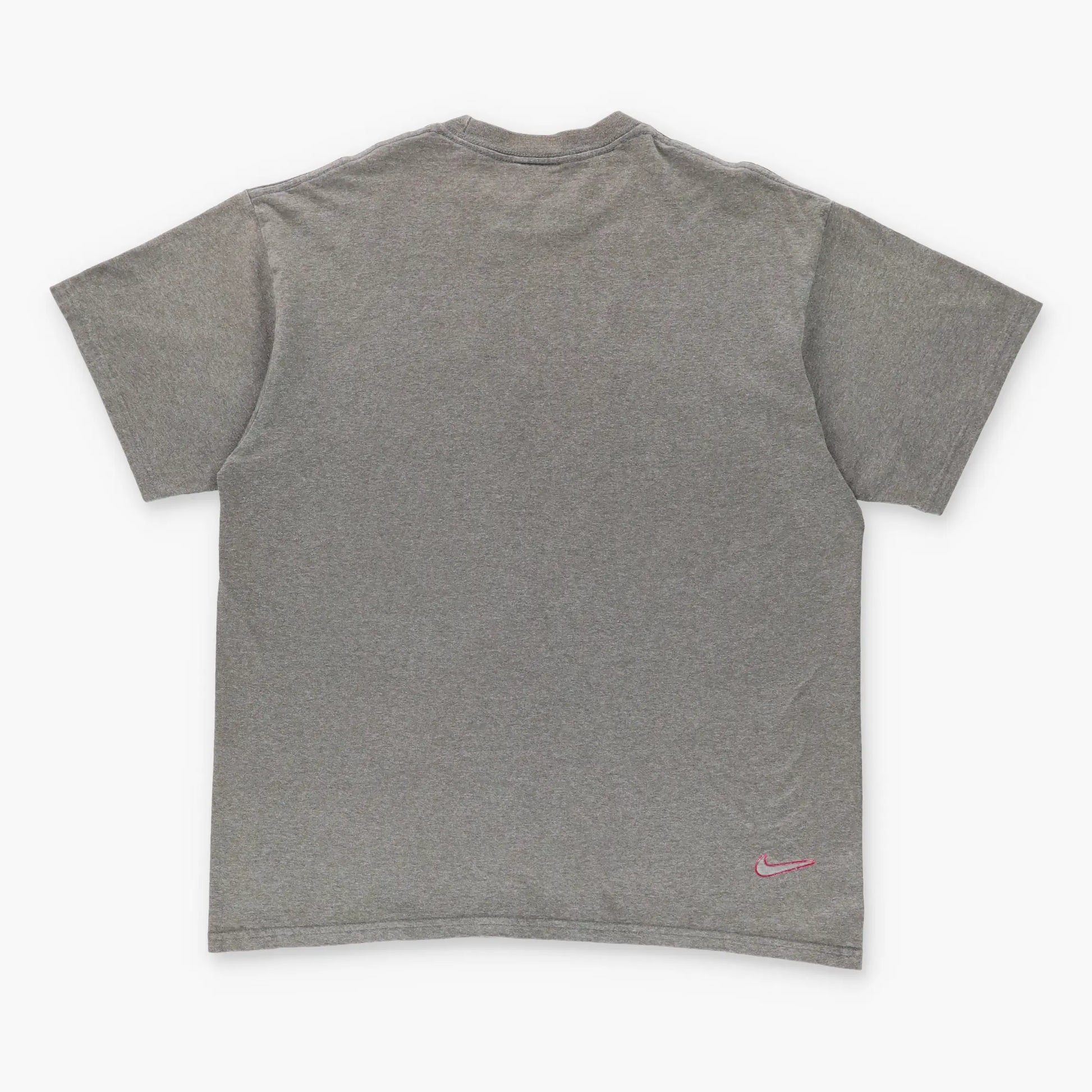 NIKE Graphic Swoosh Logo Grey & Red 50/50 USA Made Tee (L-XL) Vintage Sole Melbourne