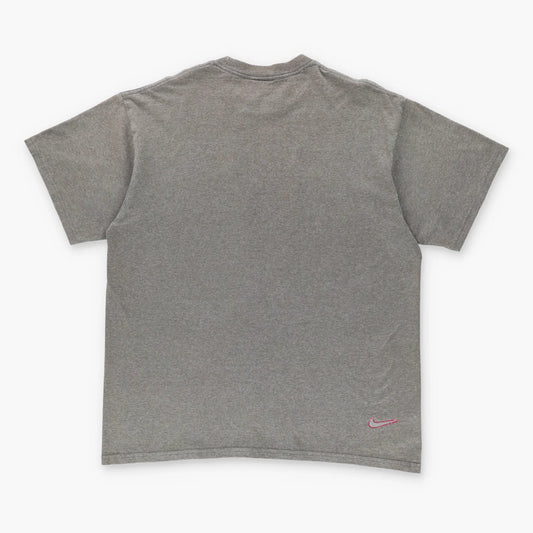 NIKE Graphic Swoosh Logo Grey & Red 50/50 USA Made Tee (L-XL) Vintage Sole Melbourne