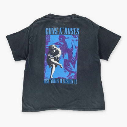 1991 Guns N' Roses 'Use Your Illusion' Front Back T-Shirt USA Made (L) Vintage Sole Melbourne