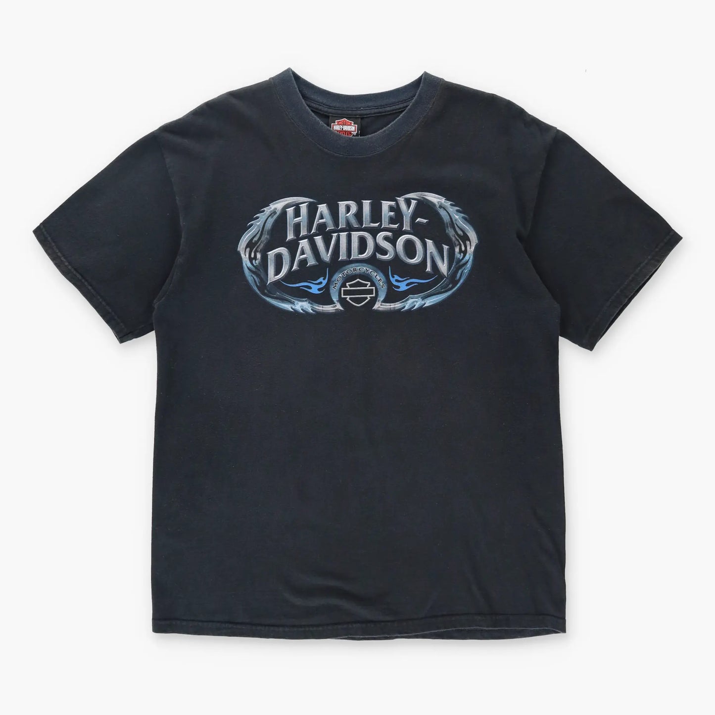 HARLEY DAVIDSON Blue Chrome Illinois Destination Tee USA Made (S-M) Vintage Sole Melbourne