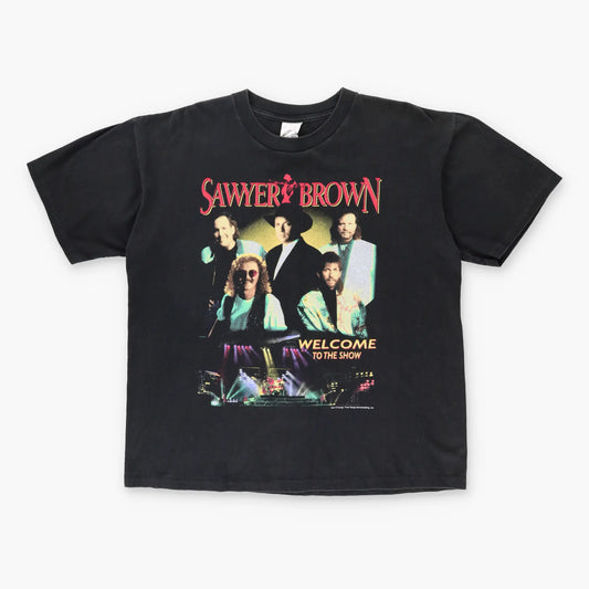 1994 Sawyer Brown 'Welcome to the Show' USA Made Band Merch Tee (L-XL) Vintage Sole Melbourne