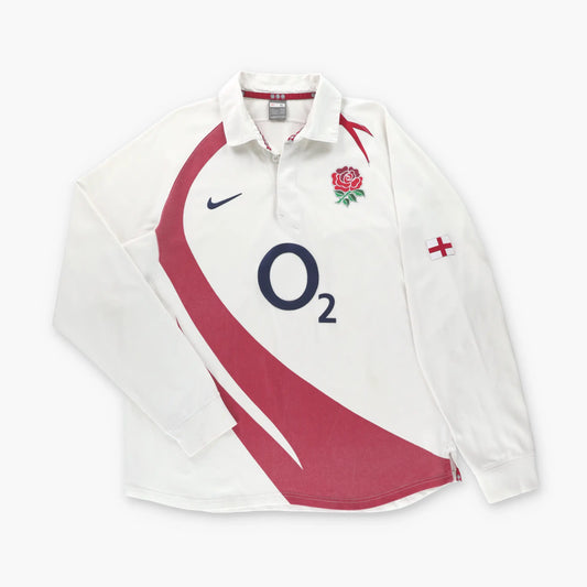 NIKE Union England 2007/09 Home Long Sleeve Rugby Jumper (XL) ***COCO Vintage Sole Melbourne