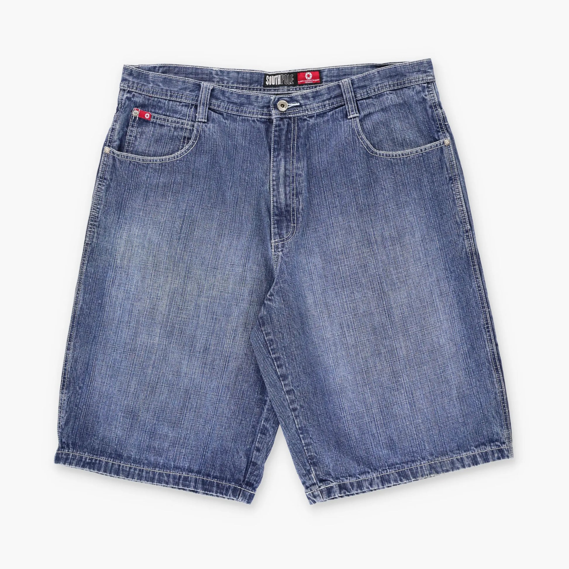 SOUTHPOLE Classic Y2K Style Blue Denim Shorts (38) Vintage Sole Melbourne