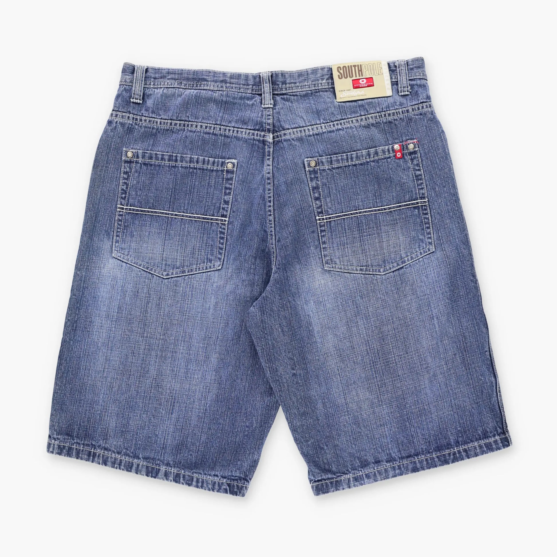 SOUTHPOLE Classic Y2K Style Blue Denim Shorts (38) Vintage Sole Melbourne