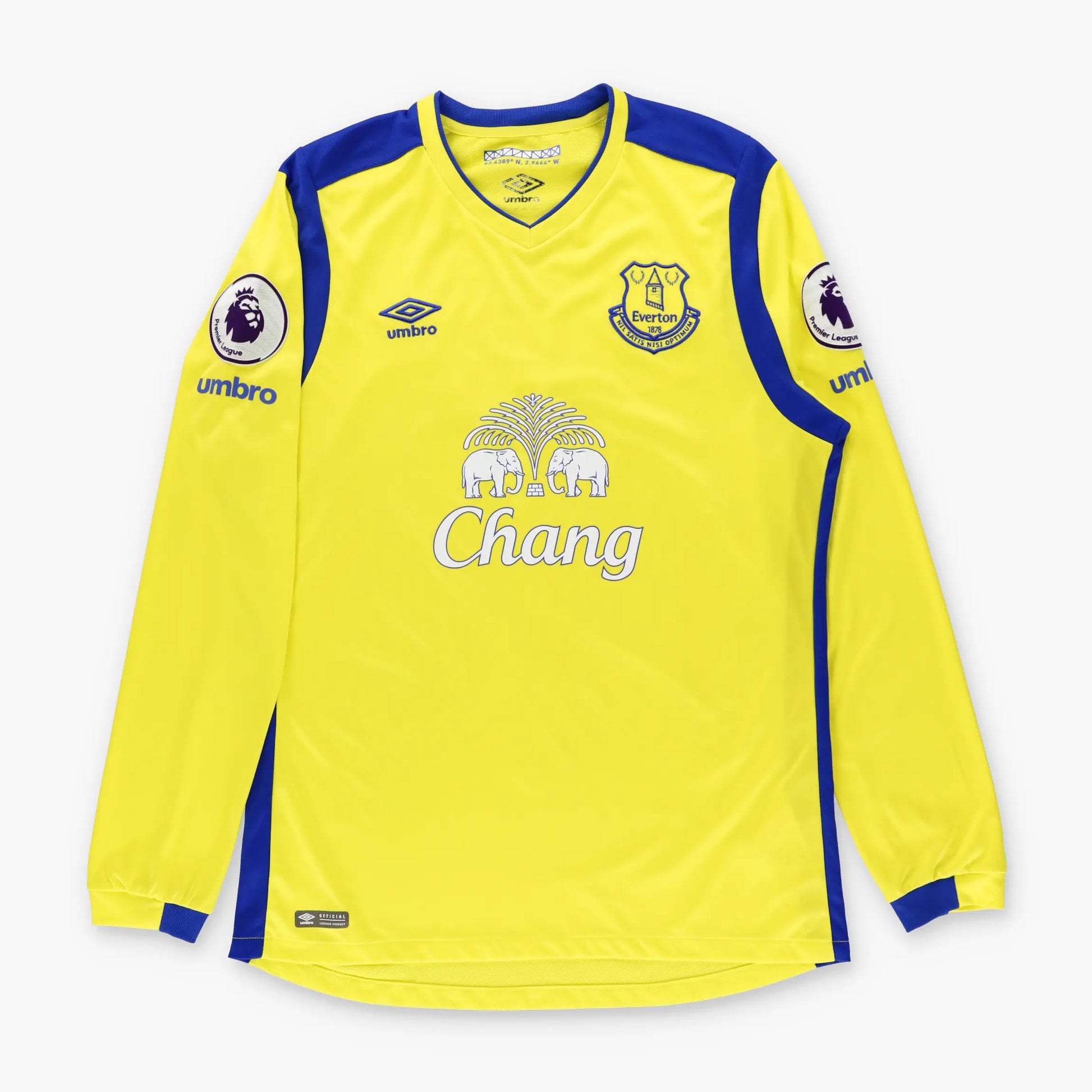 Everton 2016/17 UMBRO Long Sleeve Soccer Jersey (M) Vintage Sole Melbourne