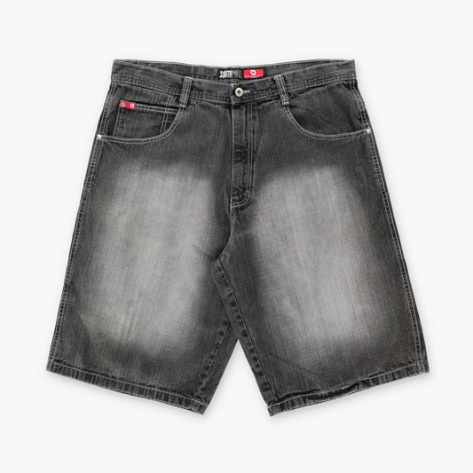 SOUTHPOLE Faded Dark Grey Y2K Denim Shorts (38) Vintage Sole Melbourne