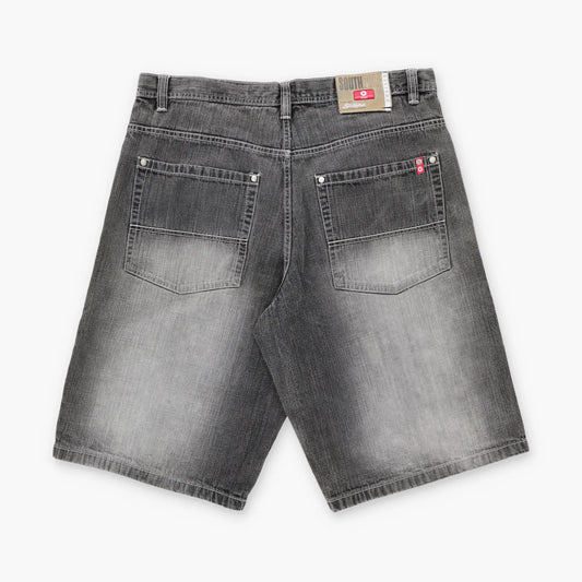 SOUTHPOLE Faded Dark Grey Y2K Denim Shorts (38) Vintage Sole Melbourne