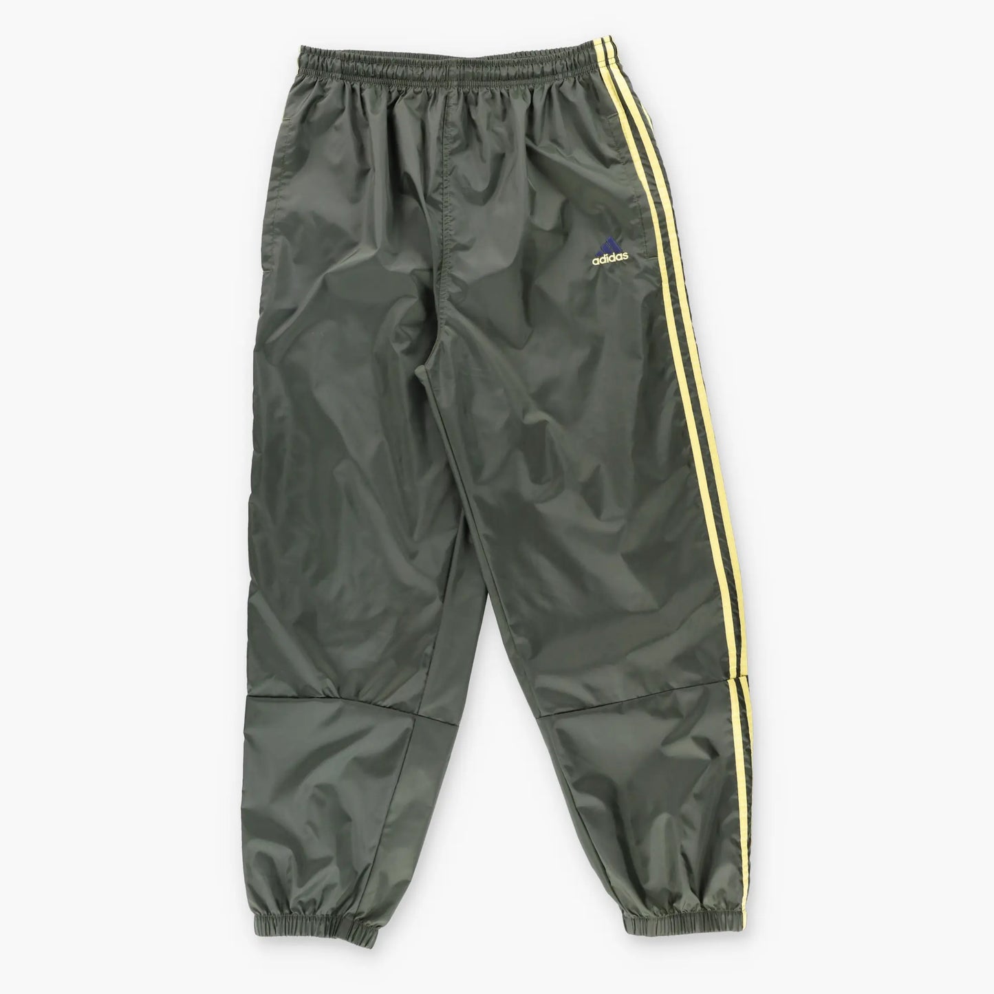 ADIDAS Khaki & Light Yellow Embroidered Logo Zip Cuff Track Pants (M-L) Vintage Sole Melbourne