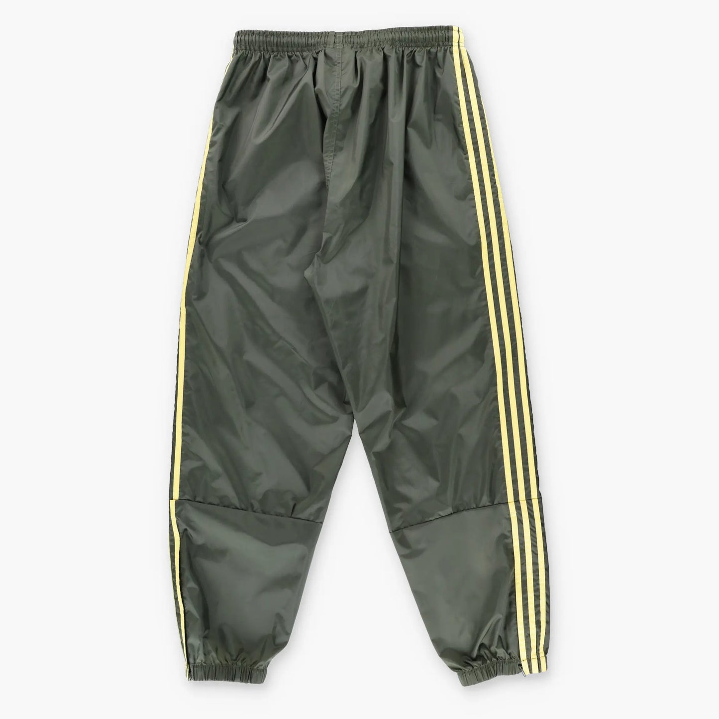 ADIDAS Khaki & Light Yellow Embroidered Logo Zip Cuff Track Pants (M-L) Vintage Sole Melbourne