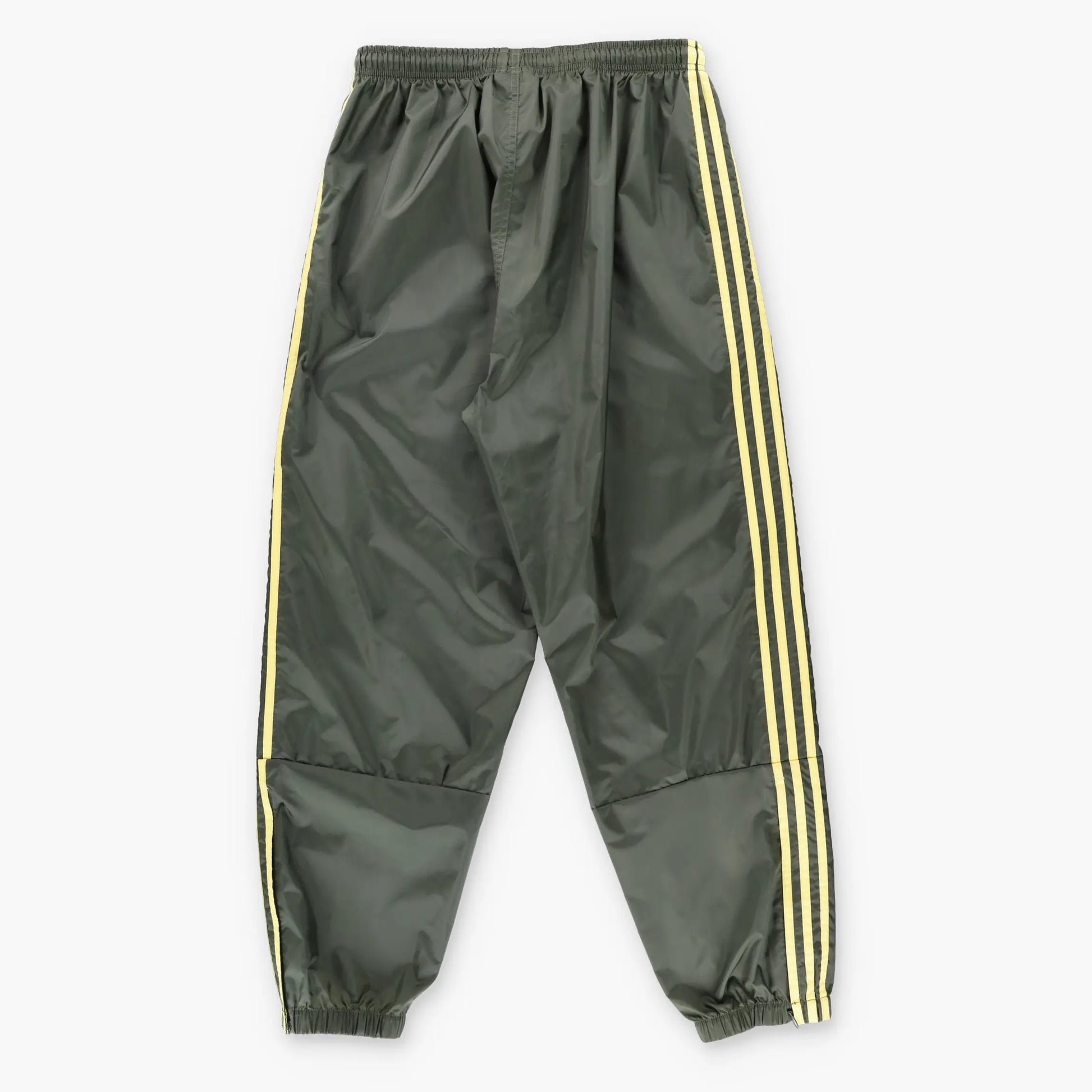 ADIDAS Khaki & Light Yellow Embroidered Logo Zip Cuff Track Pants (M-L) Vintage Sole Melbourne