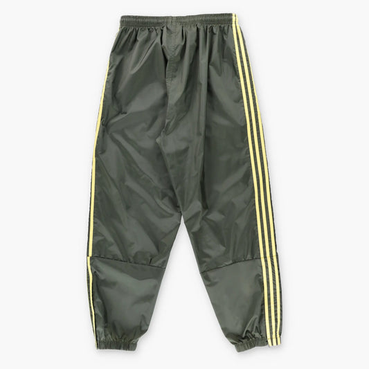 ADIDAS Khaki & Light Yellow Embroidered Logo Zip Cuff Track Pants (M-L) Vintage Sole Melbourne