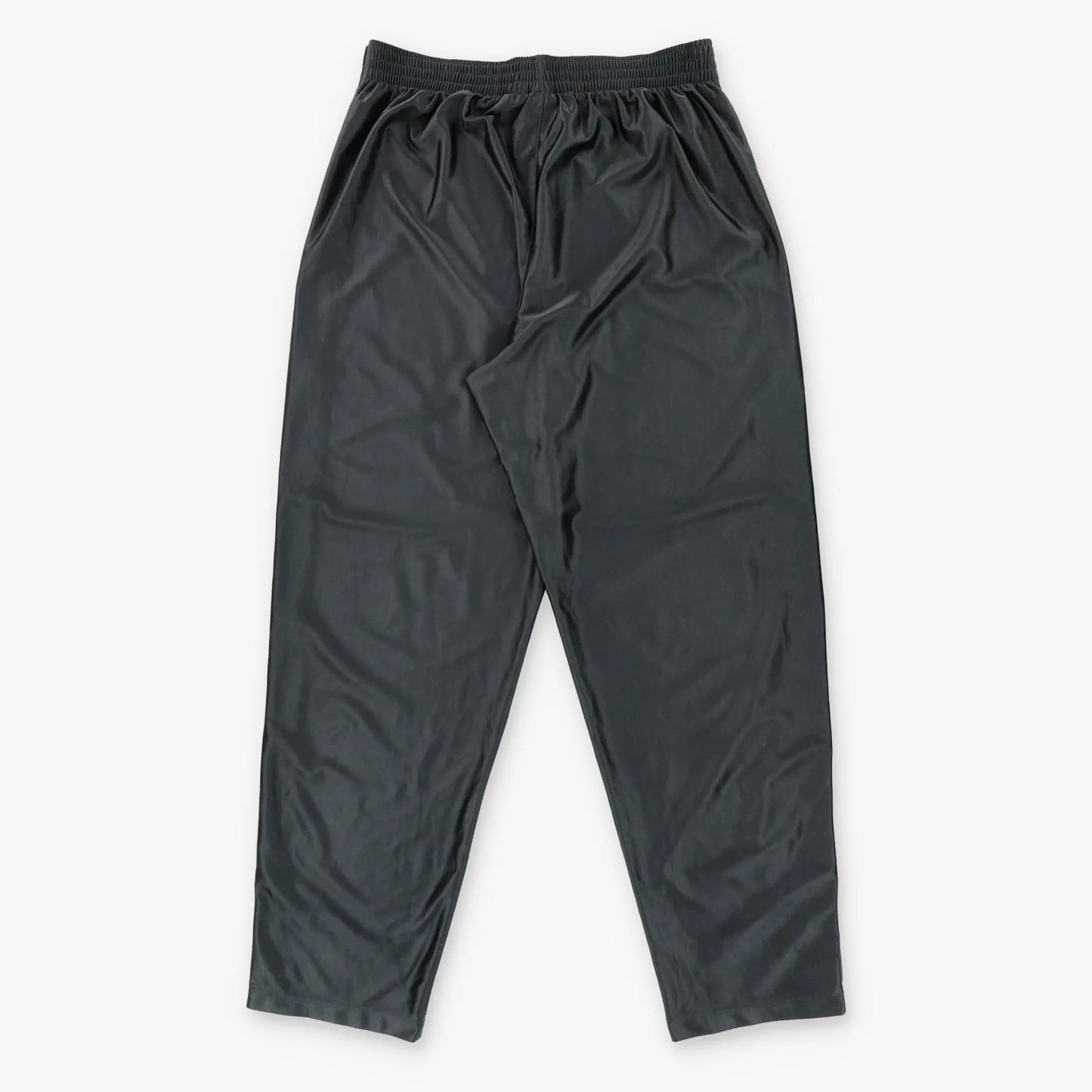 NIKE Black & Silver Embroidered Swoosh Logo Tear Away Track Pants (XXL) Vintage Sole Melbourne