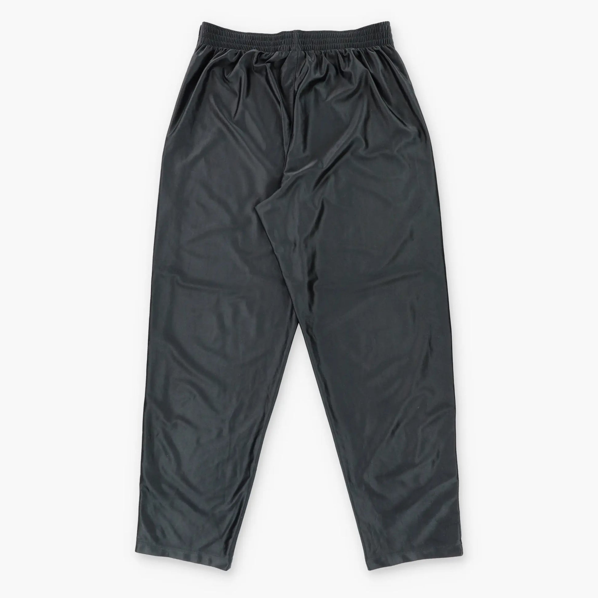 NIKE Black & Silver Embroidered Swoosh Logo Tear Away Track Pants (XXL) Vintage Sole Melbourne