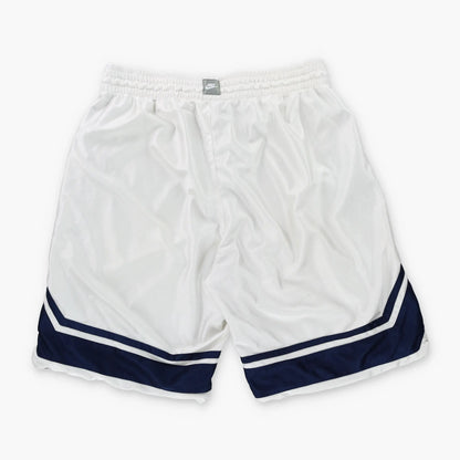 NIKE Reversible White & Navy Embroidered Swoosh Logo Basketball Shorts (L) Vintage Sole Melbourne