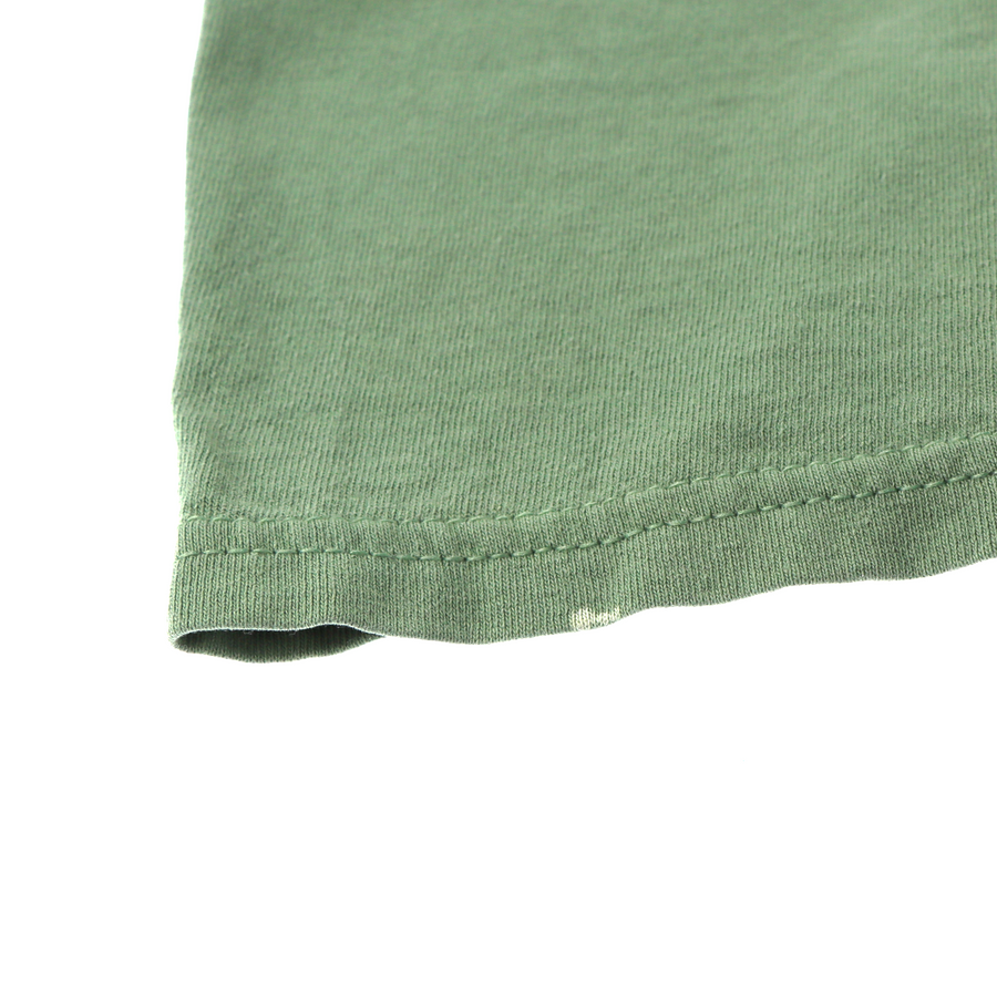 NIKE Sage Green & Black Embroidered Swoosh Logo Tee (M)