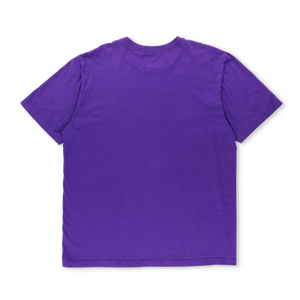 NIKE Purple & Yellow Regular Fit Embroidered Swoosh Logo Tee (XL-XXL)