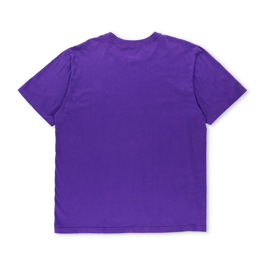 NIKE Purple & Yellow Regular Fit Embroidered Swoosh Logo Tee (XL-XXL)
