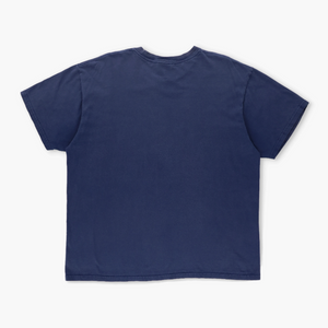 NIKE Classic Navy & Teal Swoosh Logo Graphic Tee (L)