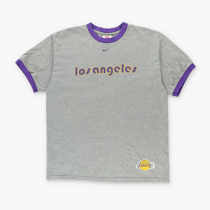 NIKE Purple & Grey Los Angeles Lakers NBA Ringer Tee (L)