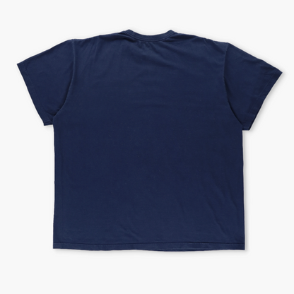 NIKE Loose Fit Navy & White Embroidered Swoosh Logo Tee (XXL-XXXL)
