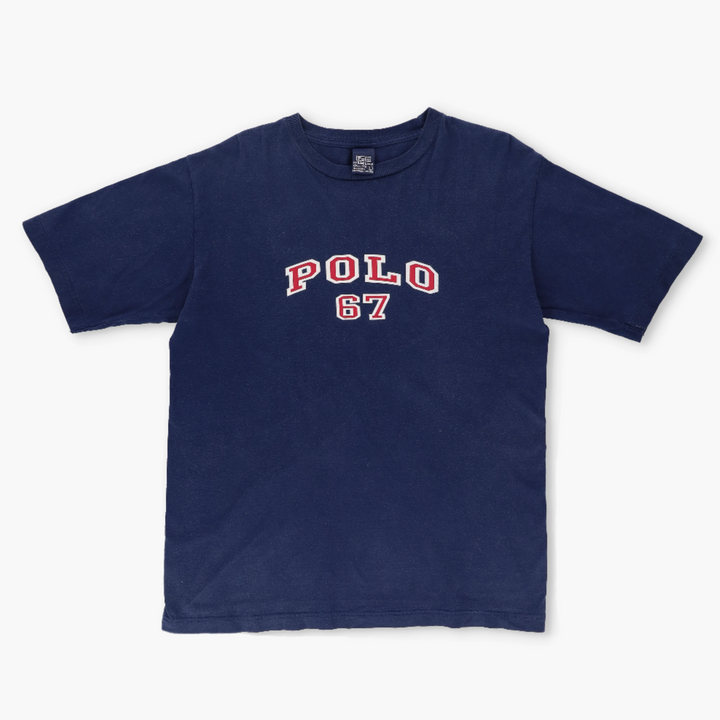 RALPH LAUREN POLO Spell Out '67' Navy T-Shirt (L)
