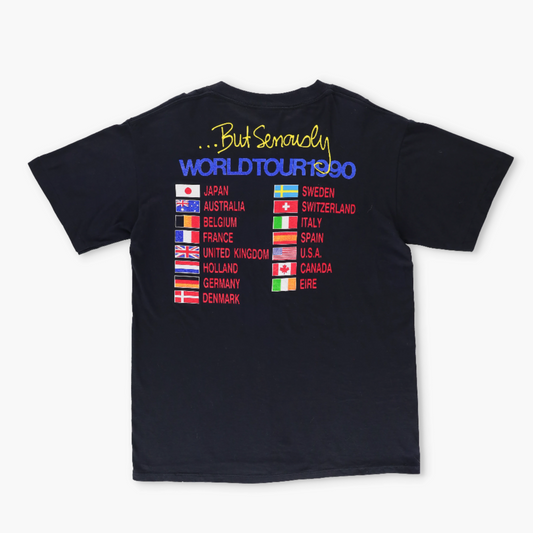 Phil Collins 1990 'But Seriously' World Tour Single Stitch T-Shirt (L)